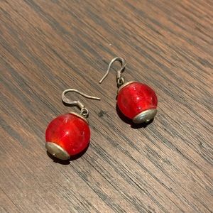 Red Dangle Earrings